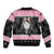 Anglesey Wales Christmas Bomber Jacket Pink Mari Lwyd Welsh Celtic Knot - Wonder Print Shop