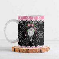 Anglesey Wales Christmas Ceramic Mug Pink Mari Lwyd Welsh Celtic Knot - Wonder Print Shop