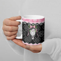 Anglesey Wales Christmas Ceramic Mug Pink Mari Lwyd Welsh Celtic Knot - Wonder Print Shop