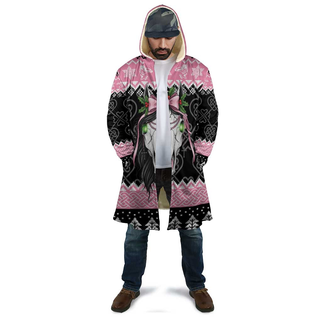 Anglesey Wales Christmas Cloak Pink Mari Lwyd Welsh Celtic Knot - Wonder Print Shop