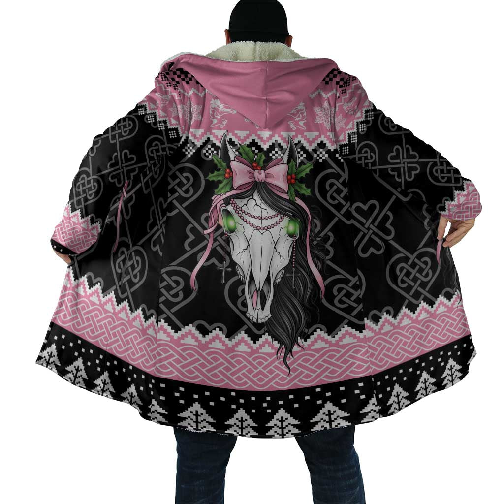 Anglesey Wales Christmas Cloak Pink Mari Lwyd Welsh Celtic Knot - Wonder Print Shop