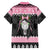Anglesey Wales Christmas Family Matching Off The Shoulder Long Sleeve Dress and Hawaiian Shirt Pink Mari Lwyd Welsh Celtic Knot - Wonder Print Shop