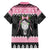 Anglesey Wales Christmas Family Matching Off Shoulder Maxi Dress and Hawaiian Shirt Pink Mari Lwyd Welsh Celtic Knot - Wonder Print Shop