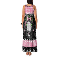 Anglesey Wales Christmas Family Matching Tank Maxi Dress and Hawaiian Shirt Pink Mari Lwyd Welsh Celtic Knot - Wonder Print Shop