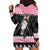 Anglesey Wales Christmas Hoodie Dress Pink Mari Lwyd Welsh Celtic Knot - Wonder Print Shop