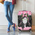Anglesey Wales Christmas Luggage Cover Pink Mari Lwyd Welsh Celtic Knot - Wonder Print Shop