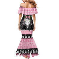 Anglesey Wales Christmas Mermaid Dress Pink Mari Lwyd Welsh Celtic Knot - Wonder Print Shop