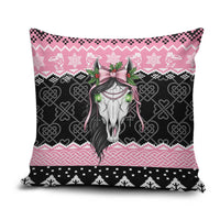Anglesey Wales Christmas Pillow Cover Pink Mari Lwyd Welsh Celtic Knot - Wonder Print Shop