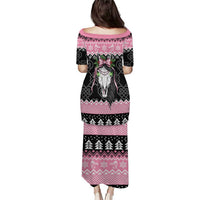 Anglesey Wales Christmas Puletasi Pink Mari Lwyd Welsh Celtic Knot - Wonder Print Shop