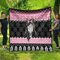 Anglesey Wales Christmas Quilt Pink Mari Lwyd Welsh Celtic Knot - Wonder Print Shop