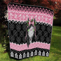 Anglesey Wales Christmas Quilt Pink Mari Lwyd Welsh Celtic Knot - Wonder Print Shop