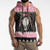 Anglesey Wales Christmas Sleeveless Hoodie Pink Mari Lwyd Welsh Celtic Knot - Wonder Print Shop