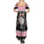 Anglesey Wales Christmas Summer Maxi Dress Pink Mari Lwyd Welsh Celtic Knot - Wonder Print Shop