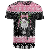 Anglesey Wales Christmas T Shirt Pink Mari Lwyd Welsh Celtic Knot - Wonder Print Shop