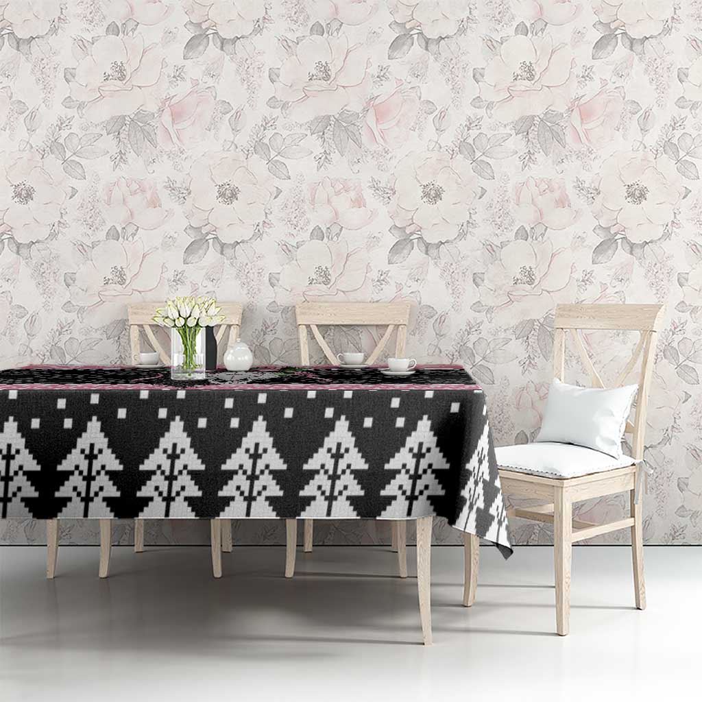 Anglesey Wales Christmas Tablecloth Pink Mari Lwyd Welsh Celtic Knot - Wonder Print Shop