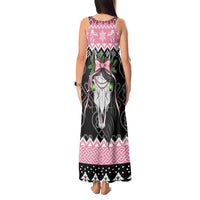 Anglesey Wales Christmas Tank Maxi Dress Pink Mari Lwyd Welsh Celtic Knot - Wonder Print Shop