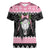 Anglesey Wales Christmas Women V-Neck T-Shirt Pink Mari Lwyd Welsh Celtic Knot - Wonder Print Shop