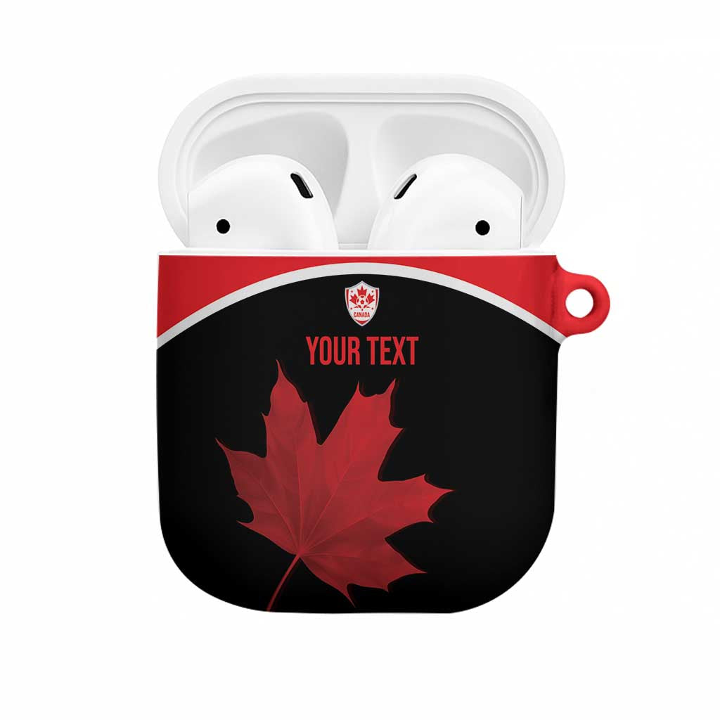 Personalized Canada Soccer AirPods Case Maple Leaf and Map Style - Wonder Print Shop