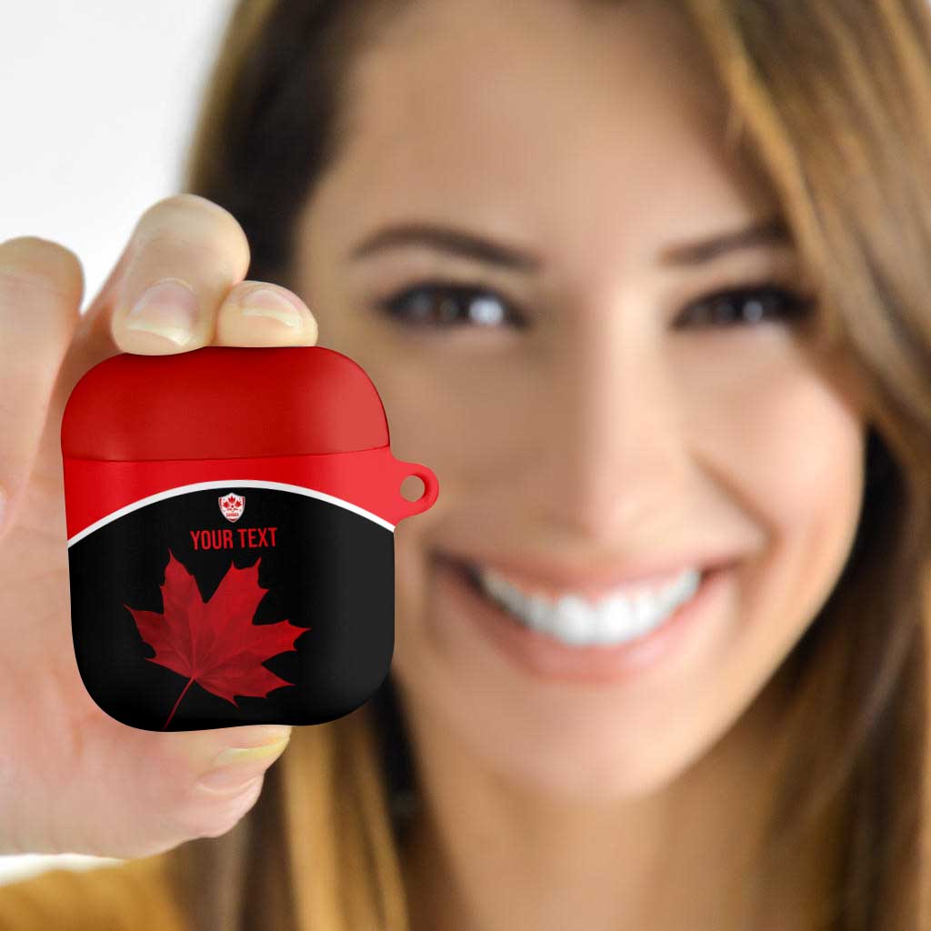 Personalized Canada Soccer AirPods Case Maple Leaf and Map Style - Wonder Print Shop
