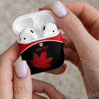Personalized Canada Soccer AirPods Case Maple Leaf and Map Style - Wonder Print Shop