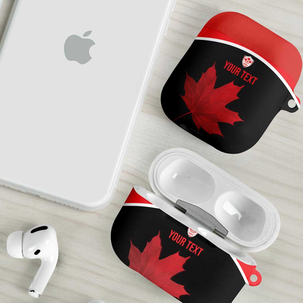 Personalized Canada Soccer AirPods Case Maple Leaf and Map Style - Wonder Print Shop