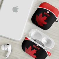 Personalized Canada Soccer AirPods Case Maple Leaf and Map Style - Wonder Print Shop
