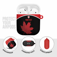 Personalized Canada Soccer AirPods Case Maple Leaf and Map Style - Wonder Print Shop