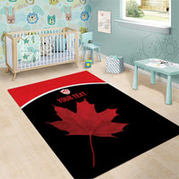 Personalized Canada Soccer Area Rug Maple Leaf and Map Style - Wonder Print Shop