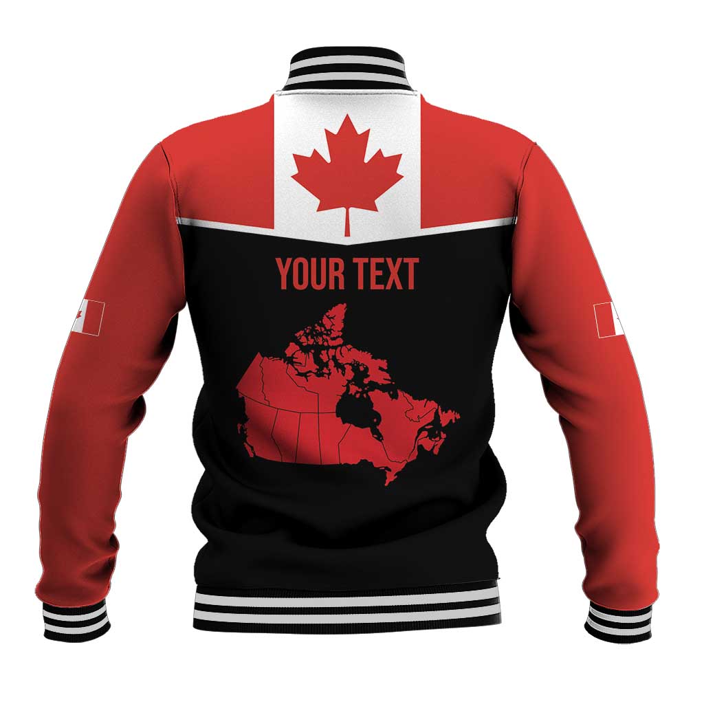 Personalized Canada Soccer Baseball Jacket Maple Leaf and Map Style - Wonder Print Shop