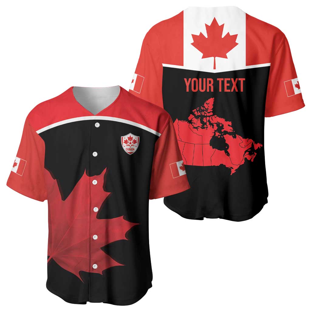 Personalized Canada Soccer Baseball Jersey Maple Leaf and Map Style - Wonder Print Shop
