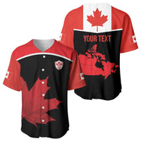 Personalized Canada Soccer Baseball Jersey Maple Leaf and Map Style - Wonder Print Shop