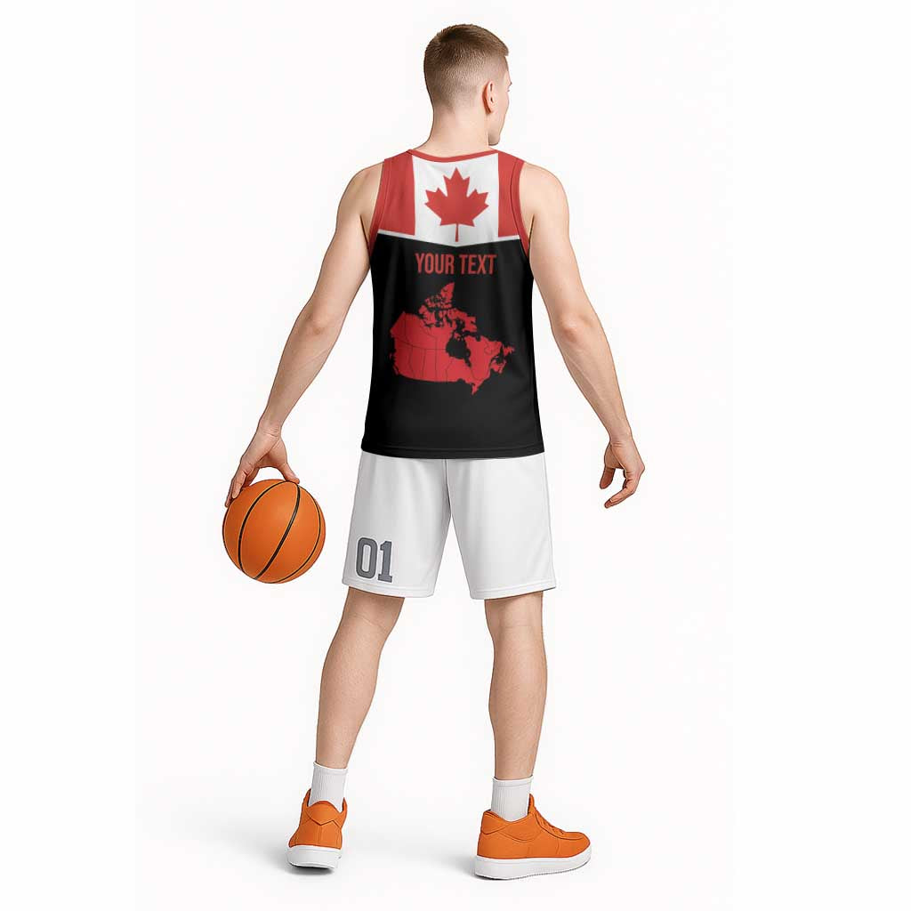 Personalized Canada Soccer Basketball Jersey Maple Leaf and Map Style - Wonder Print Shop