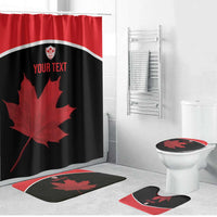 Personalized Canada Soccer Bathroom Set Maple Leaf and Map Style - Wonder Print Shop