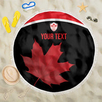 Personalized Canada Soccer Beach Blanket Maple Leaf and Map Style - Wonder Print Shop
