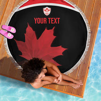 Personalized Canada Soccer Beach Blanket Maple Leaf and Map Style - Wonder Print Shop