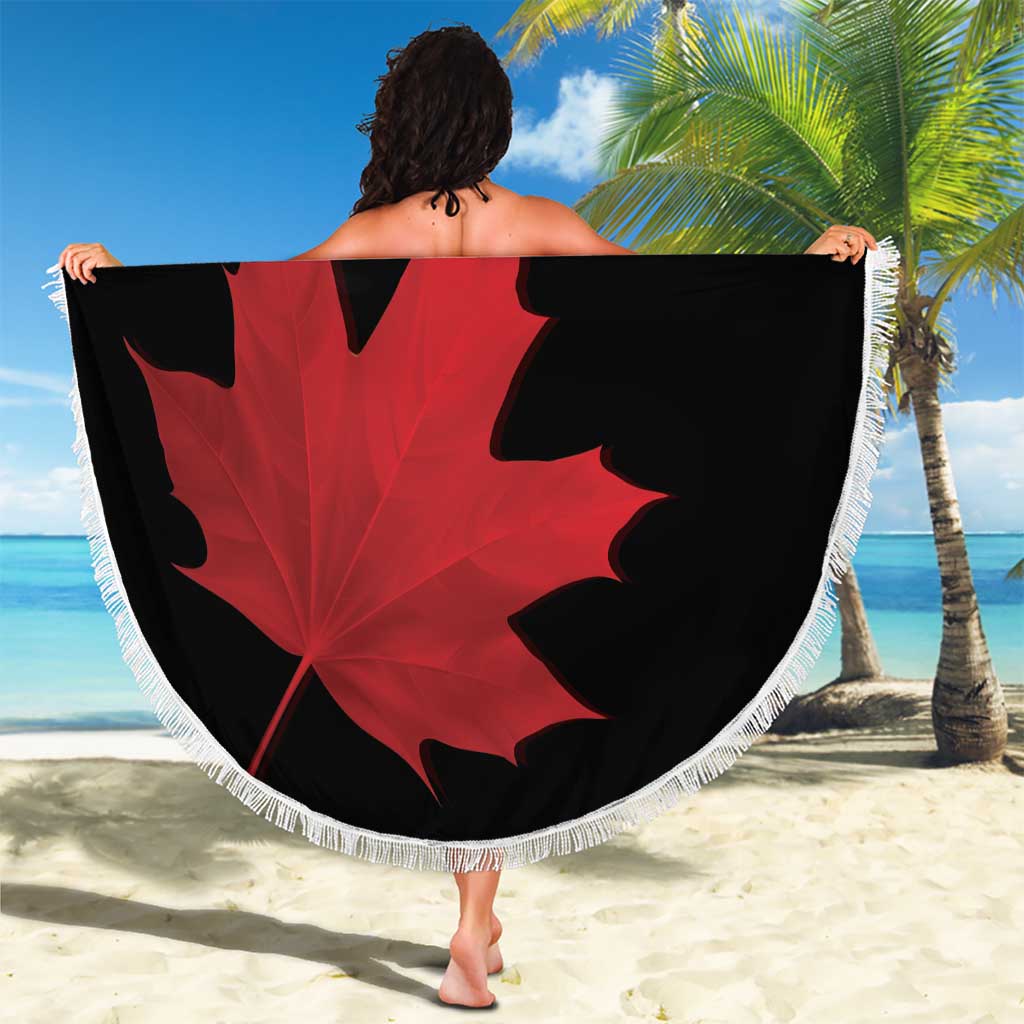 Personalized Canada Soccer Beach Blanket Maple Leaf and Map Style - Wonder Print Shop