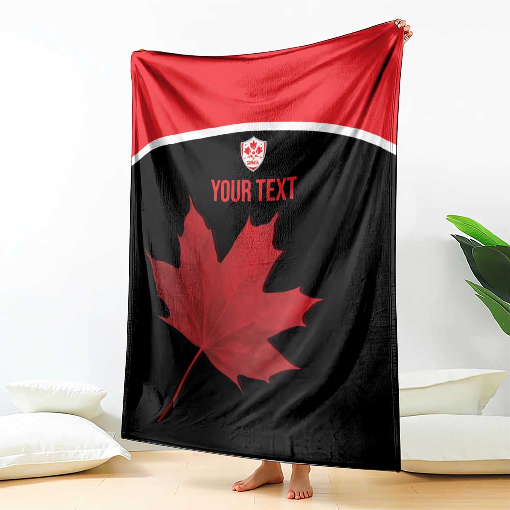 Personalized Canada Soccer Blanket Maple Leaf and Map Style - Wonder Print Shop