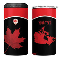 Personalized Canada Soccer 4 in 1 Can Cooler Tumbler Maple Leaf and Map Style - Wonder Print Shop