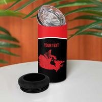 Personalized Canada Soccer 4 in 1 Can Cooler Tumbler Maple Leaf and Map Style - Wonder Print Shop