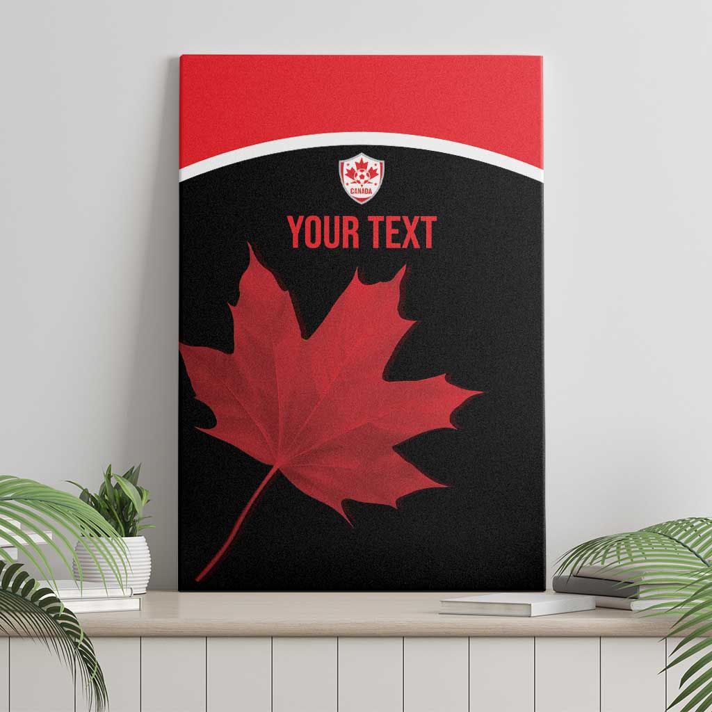 Personalized Canada Soccer Canvas Wall Art Maple Leaf and Map Style - Wonder Print Shop