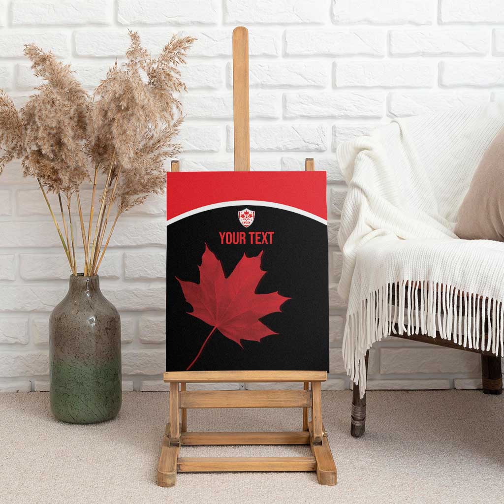 Personalized Canada Soccer Canvas Wall Art Maple Leaf and Map Style - Wonder Print Shop