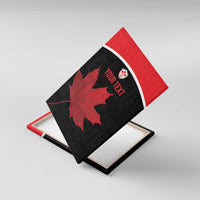 Personalized Canada Soccer Canvas Wall Art Maple Leaf and Map Style - Wonder Print Shop
