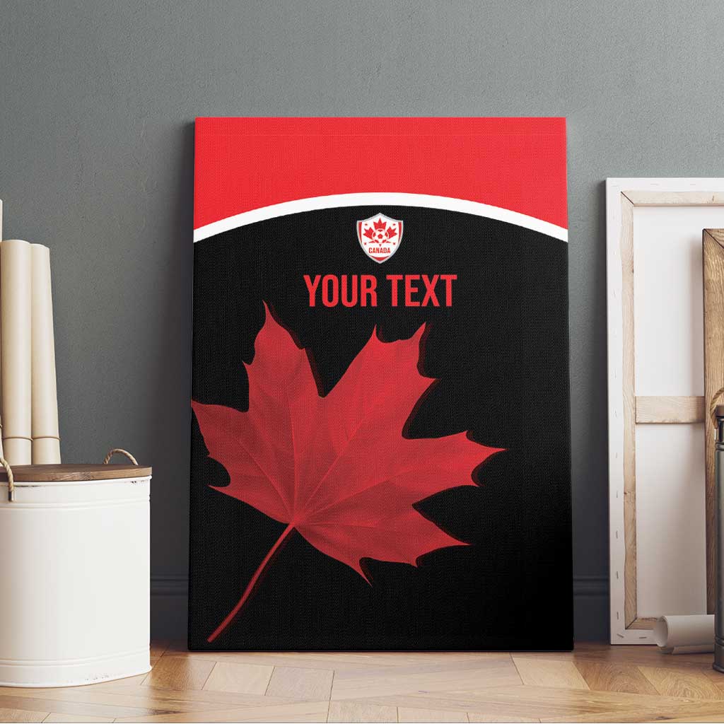 Personalized Canada Soccer Canvas Wall Art Maple Leaf and Map Style - Wonder Print Shop
