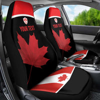 Personalized Canada Soccer Car Seat Cover Maple Leaf and Map Style - Wonder Print Shop