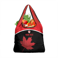 Personalized Canada Soccer Grocery Bag Maple Leaf and Map Style - Wonder Print Shop