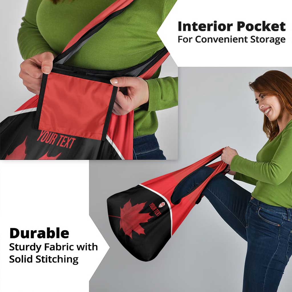 Personalized Canada Soccer Grocery Bag Maple Leaf and Map Style - Wonder Print Shop