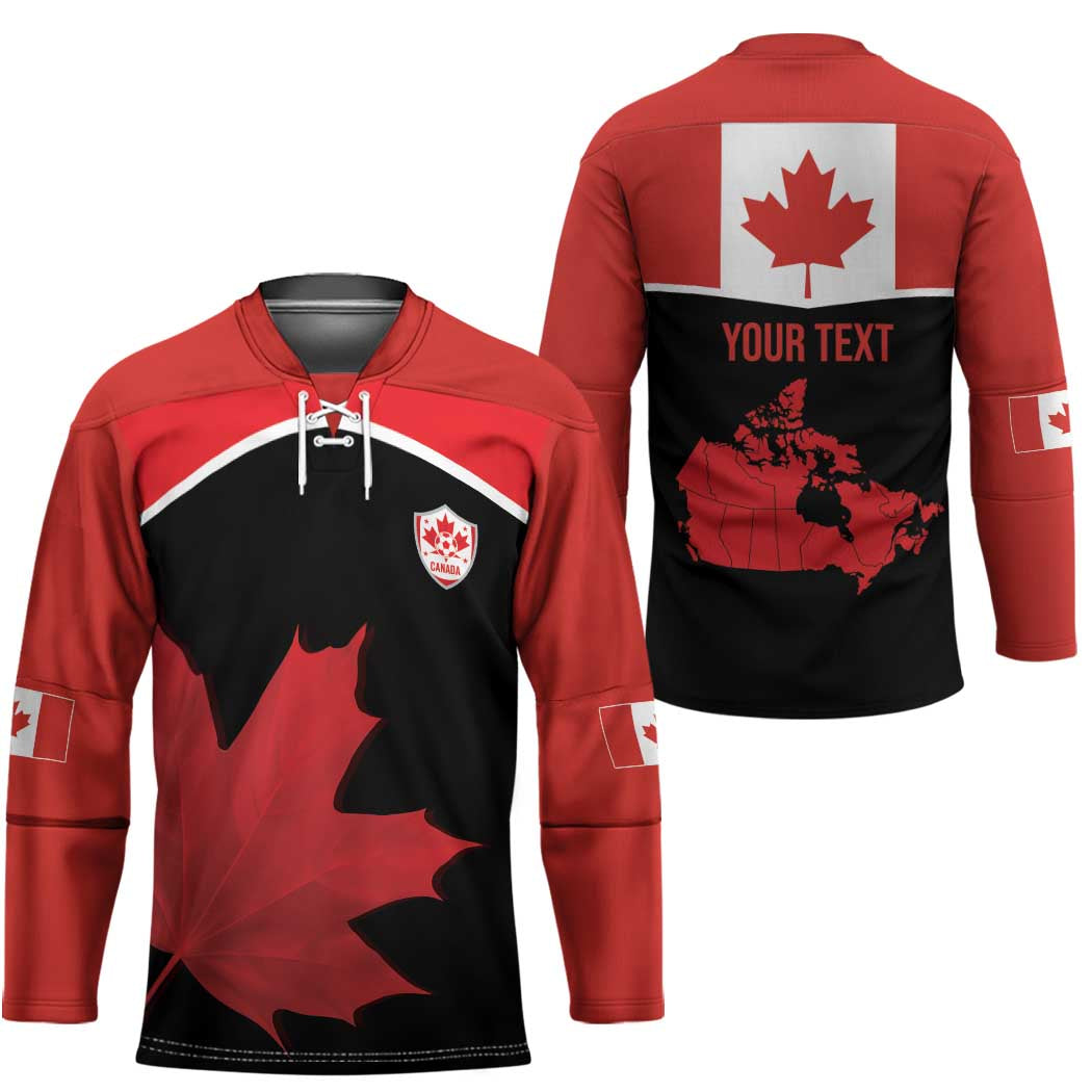 Personalized Canada Soccer Hockey Jersey Maple Leaf and Map Style - Wonder Print Shop
