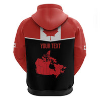 Personalized Canada Soccer Hoodie Maple Leaf and Map Style - Wonder Print Shop