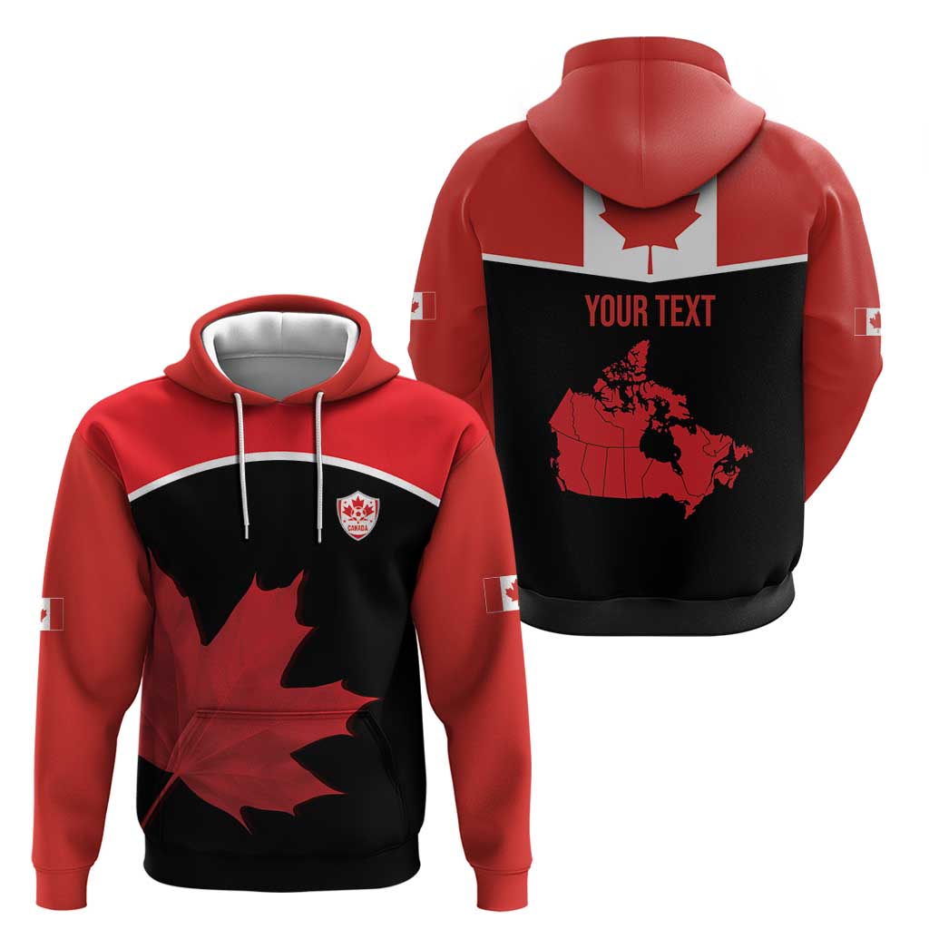 Personalized Canada Soccer Hoodie Maple Leaf and Map Style - Wonder Print Shop