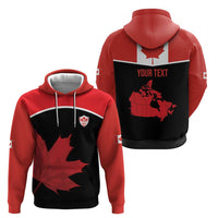 Personalized Canada Soccer Hoodie Maple Leaf and Map Style - Wonder Print Shop